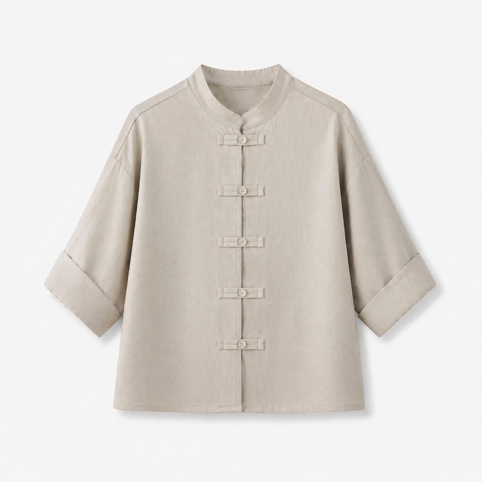 XUNA Oversize Hemdjacke 21718 in Sandbeige