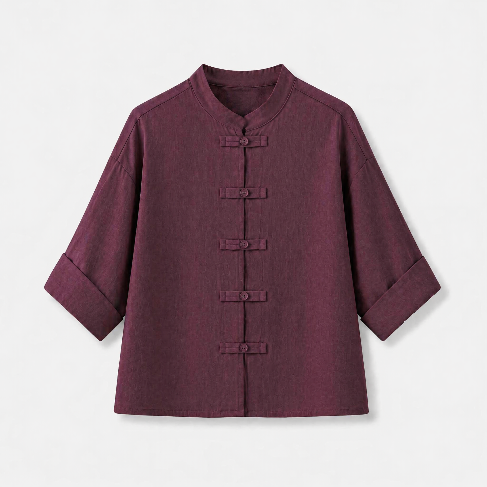 XUNA Oversize Hemdjacke 21718 in Weinrot